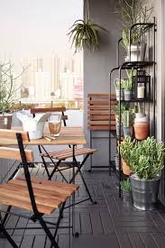 Explore 330 listings for patio table and 2 chairs at best prices. Tarno Table 2 Chairs Outdoor Black Acacia Gray Brown Stained Light Brown Stained Steel Ikea Balcony Decor Small Balcony Design Apartment Balcony Decorating