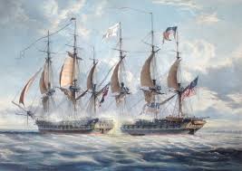 H M S Shannon Commencing The Battle With The American Frigate Chesapeake On The 1st June 1813 Designed By Captai Tall Ships Art Sailing Ships Sailboat Art