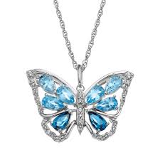 Here's a batch that can be yours for the taking (and layering!). Blue Topaz Sterling Silver Butterfly Pendant Necklace