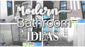 The home features 4 bedrooms, 3 bathrooms, 1 laundry room, 1 dining room, 1 garage, 1 living room, and 1 kitchen. Modern Bathroom Ideas Bloxburg Youtube