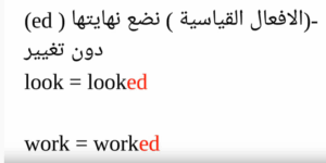 قواعد إضافة Ed للأفعال القياسية في اللغة الإنكليزية Salah Aiob7 Verbs