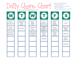 Cleaning Tips To Reduce Allergies Printable Chore Chart