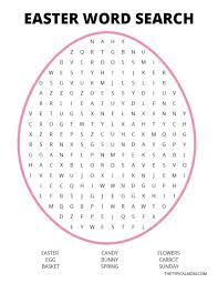 Jamie grill / getty images an element word search is a fun way to learn how to spell the names o. Free Easter Word Search Printable For Kids
