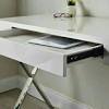The side panels of the desk are made of metal, which was a surprise, but it looks very nice. 1