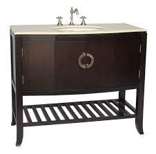 The avola single bath vanity offers clean lines and a rich finish that is sure to bring new life to your bathroom. 41 Inch Bathroom Vanity Contemporary Espresso Cabinet Cream Top Dcsc0055m