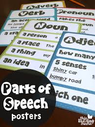 free parts of speech posters this reading mama