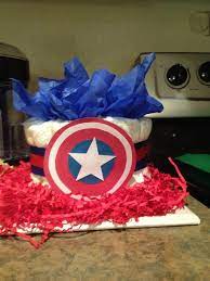 Captain America Diaper Cake Baby Diaper Cake Baby Shower Superman Baby