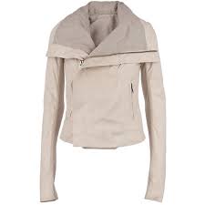 Rick Owens Leather Jacket 1 925 Liked On Polyvore Leather Jacket Lambskin Leather Jacket Cream Leather Jacket