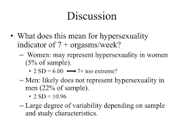 Check spelling or type a new query. Cynthia Baxter Ø¹Ù„Ù‰ ØªÙˆÙŠØªØ± How Should We Define Hypersexuality Clinically First Question Is What S Normal Atsa2018 Research By Lesleigh Pullman Showed Average Number Of Weekly Orgasms In 13 000 Women 2 5 Orgasms Amp