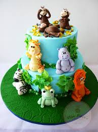 Birthday Cake For 6 Year Old Boy For A 6 Year Old Boy That Loves Animals Zebra Frog Lion Giraffe Hippo And Monkeys The Monkey Baby Boy Birthday Cake Cute Birthday Cakes Baby Shower Cakes