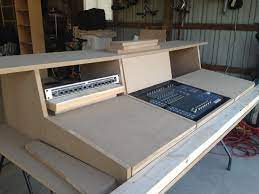My Diy Studio Console Finished Home Studio Desk Home Studio Setup Studio Desk