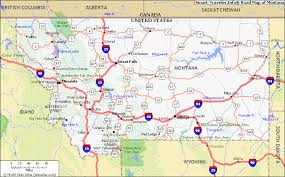 The Smart Traveler S Road Map Of Montana Montana State Map Wyoming Map Colorado Map