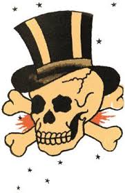 Top Hat Skull Crossbones Vulture Graffix