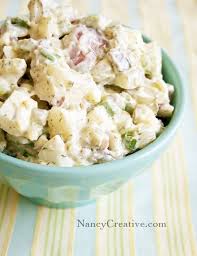 Dill Potato Salad With Dill Pickles And Pickle Juice Recipes Food Dill Potatoes