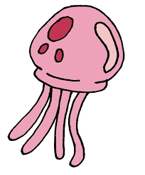 Pink Jelly Fish From Spongebob By Cndsmile On Deviantart Mini Canvas Art Spongebob Painting Small Canvas Art