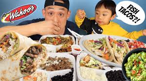 Check spelling or type a new query. Fish Tacos Salmon Shrimp Burritos And More From Wahoo S Mukbang Youtube