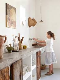 Love The Concrete Counters No Upper Cabinets And The Simple Door For Below Also The Modern Light Concrete Countertops Kitchen Stylish Kitchen Interior