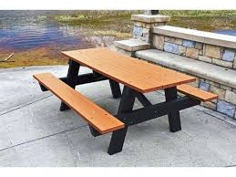 Frog Furnishings A Frame Recycled Plastic 8 Ft 96 W X 60 D Rectangular Picnic Table Pbapic8 Picnic Table Patio Picnic Garden Picnic Bench