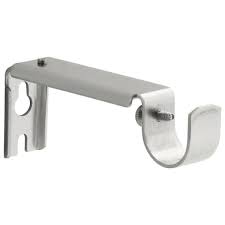 Unbranded 3 4 In Satin Nickel Cafe Rod Bracket 545598 The Home Depot