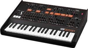 Klaviatur mit beschriftung / keyboard noten zum lernen musik schreiben tastatur : Korg Arp Odyssey Rev 3 Schwarz Orange Beschriftung