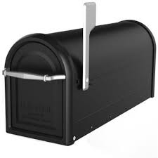 Architectural Mailboxes Chadwick Nickel Accents Black Post Mount Mailbox 8950b 10 The Home Depot Mounted Mailbox Architectural Mailboxes Post Mount