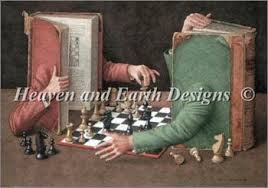 Pennylanebt cross stitch chess board pattern. Chess Game Books Cross Stitch Pattern