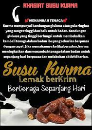 Ianya bukan sahaja mengikut sunnah nabi, malah baik untuk kesihatan dan boleh mengurangkan rasa lapar walaupun. Susu Kurma Lemak Berkrim Home Facebook