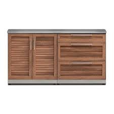 Newage Products Outdoor Kitchen 65710 Grove 3 Piece Drawer Cabinet Set With Cov Modular Outdoor Kitchens Outdoor Kitchen Design Layout Outdoor Kitchen Cabinets