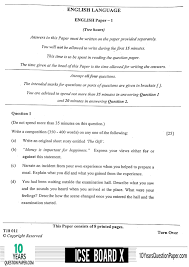 Icse 2018 English Language Question Paper For Class 10