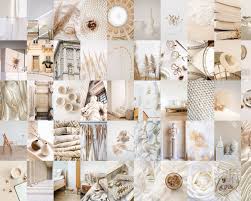 Go with pastels or warm white tones if you’re wanting to keep your workspace bright. Cream White Aesthetic Wall Collage Kit Minimalist Dorm Etsy