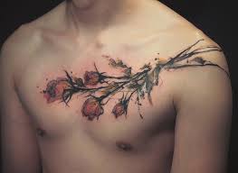 Collarbone Tattoo Designs For Men Rose Chest Tattoo Rose Tattoos For Men Chest Tattoo Men