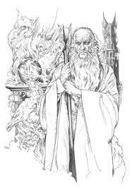A character sketch informs you about the character in a book. All The Drawings Here Are For A Book Call Tolkien Seres Fantasticos De La Tierra Media Alberto Santos Editor Character Sketches Tolkien Art Art