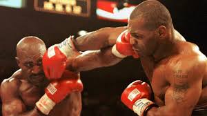 When evander holyfield fought mike tyson, tyson bit holyfield, but evander never bit an opponent that he fought. Boxing Evander Holyfield Mike Tyson Comeback Body Transformation Fox Sports