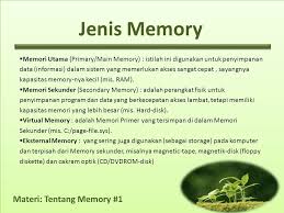 Jenis memori ini merupakan jenis volatile (mudah menguap), yaitu data yang tersimpan akan hilang jika catu dayanya dimatikan. Memory Komputer Basic Ppt Download