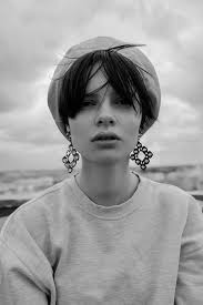 Black & white hair is a touchy design to use and it can be really hit or miss for me. Black And White Portrait Of Sophisticated Young Fashion Girl With Short Hair In A Beret By Karina Bartashevich Stocksy United