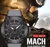 North Edge MACH Solar Outdoor Watch – Waterproof, Luminous & Long-Lasting Battery