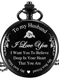 Dear husband you made me laugh, wiped my tears, watched me succeed, seen me fail. Valentines Day Gift Pocket Watch Present For Husband Thanksgiving Day Birthday Gift For Husband Anniversary Gift Party Favors Aliexpress