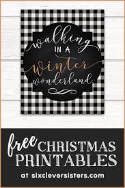 Black And White Buffalo Plaid Christmas Free Christmas Printables Buffalo Plaid Check Six Clever Sisters Free Christmas Printables Christmas Printables Plaid Christmas Decor