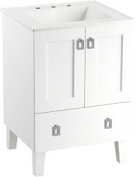 Breathtaking design meets unrivaled craftsmanship in the kohler?ailored vanity collection. Kohler Poplin Tones 24 Vanity Base Only With Furniture Legs 2 Doors And 1 Drawer Wayfair