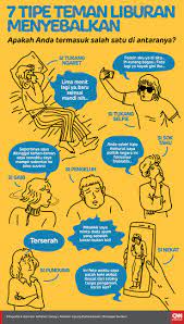 7 Tipe Teman Liburan Menyebalkan Liburan Infografis Teman