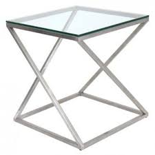 Modern Square Glass And Metal Side Table Pyramid Mesas De Vidrio Comedor Muebles De Concreto Mesas De Metal