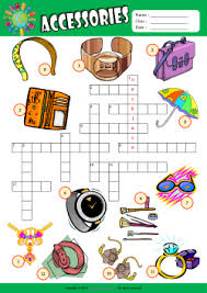 They're equally good for kids learning how to spell, for adults wanting to stimulate their mind, or for senior citizens looking to keep their minds sharp. Accessories Crossword Puzzle Esl Vocabulary Worksheet