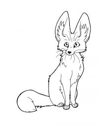 Arctic fox fox cute animal coloring pages. Fox Clipart Black And White 58 Cliparts
