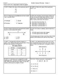 Solving problems involving ratio and rates 6th Grade Math Spiral Review Week 1 Freebie Tpt