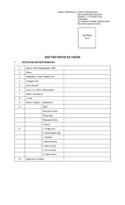 Check spelling or type a new query. Doc Format 3 Daftar Riwayat Hidup Drh Kosong Indri Pebrianto Academia Edu