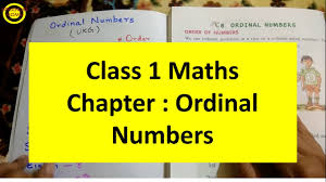 Class 1 Maths Chapter Ordinal Numbers Splendid Moms Youtube