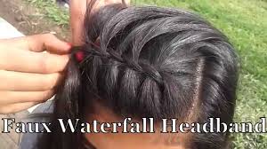 الضفيرةاﻻمامية اسهل طريقةللمبتدئينfaux Waterfall Headband With