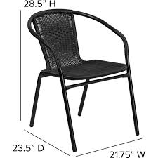 Shop all threshold designed w/studio mcgee. Flash Furniture Stackable Rattan Curved Back Dining Chair In Black Set Of 2 2 Tlh 037 Bk Gg