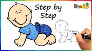 What's the best way to get your baby to crawl? Learn To Draw A Baby Boy How To Draw A Crawling Baby Boy Cute Childhood Doodletv Youtube