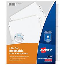 The average quality score at our professional custom essay writing service is 8.5 out of 10. Avery Big Tab Extra Wide Insertable Paper Dividers 8 Tab Clear Set 11223 Staples In 2021 Sheet Protectors Binder Dividers Index Dividers
